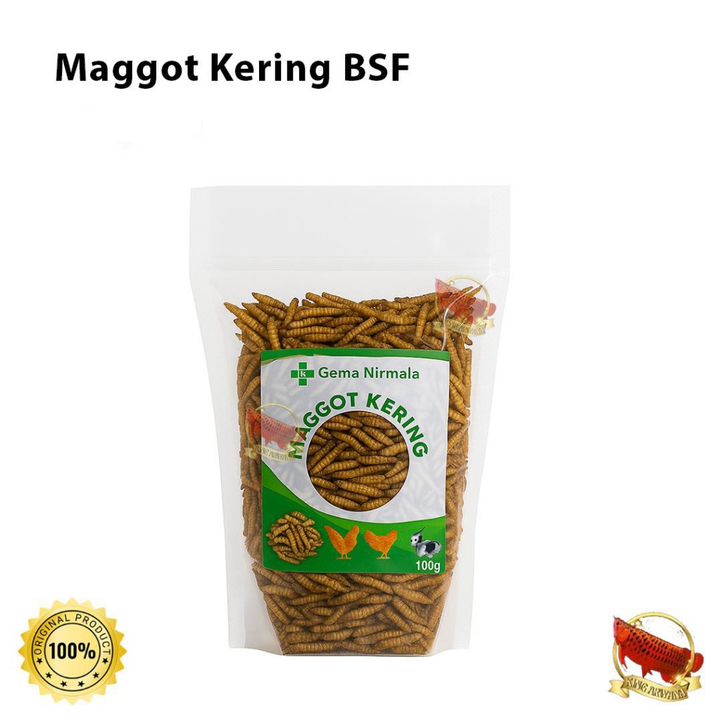 Maggot Kering BSF Larva Lalat Pakan Makanan Ikan MAGOT berkualitas