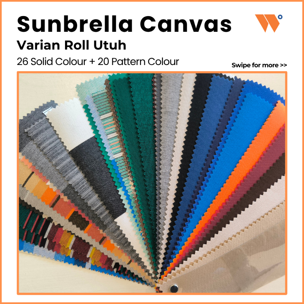 Jual Terpal Acrylic Canvas Sunbrella Premium Roll Ukuran 1,2 Meter x 60 Meter