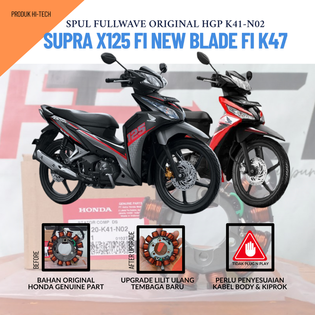 SPUL FULLWAVE SUPRA X125FI NEW BLADE FI K47 K41-N02 DENSO ORIGINAL HGP
