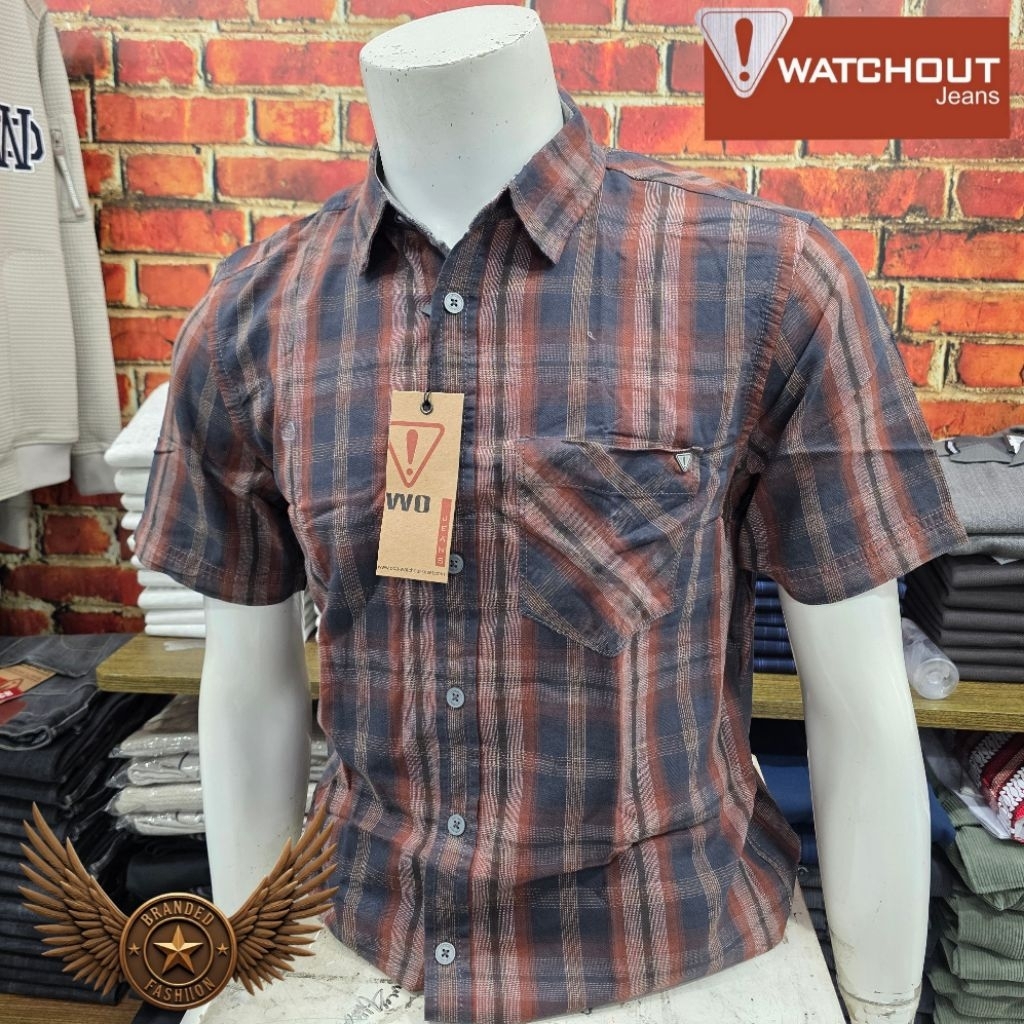 WATCHOUT JEANS PROMO KEMEJA LENGAN PENDEK JS502160117 TERRACOTTA