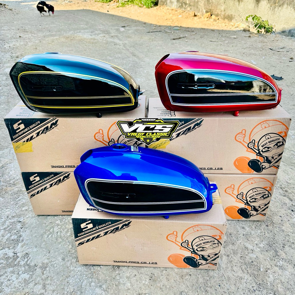 tengki CB 125 SULTAN tangki cb tengki CB PRES SULTAN ORIGINAL CAT JAPAN STANDAR merah biru hitam