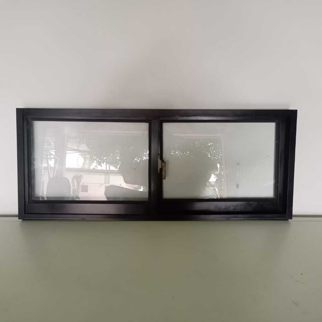 Jendela Aluminium Sliding -  50X100 cm - Jendela geser 2 daun