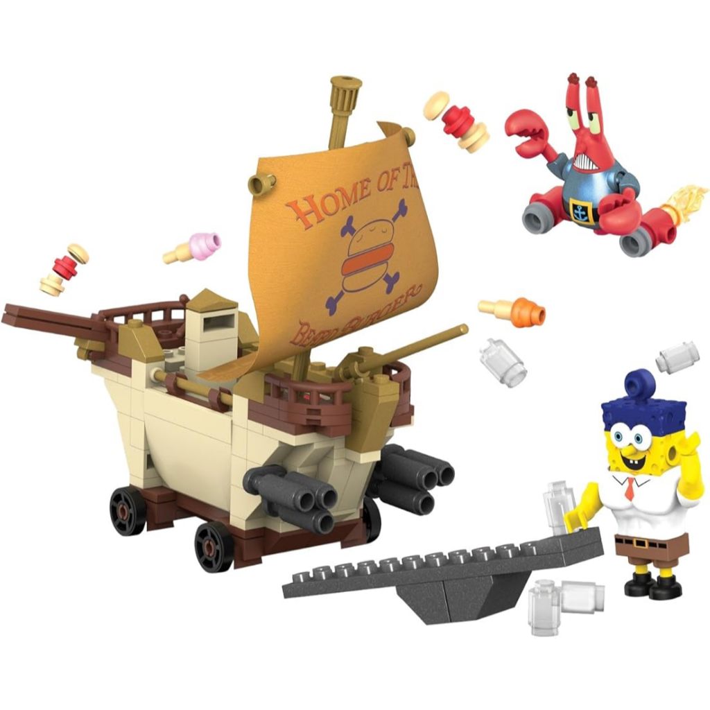 Mega Bloks Spongebob Burgermobile Showdown Building Set