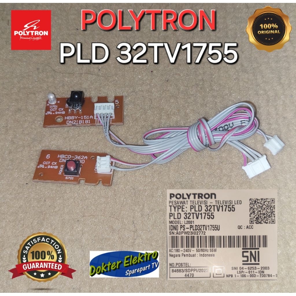 SENSOR IR TOMBOL TV POLYTRON PLD 32TV1755