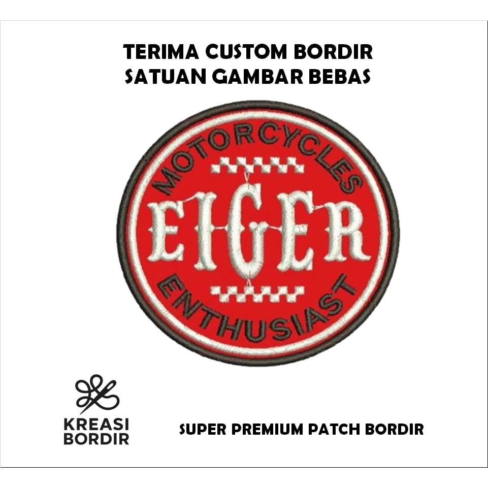 EMBLEM PATCH BORDIR LOGO EIGER - Kreasibordir.id