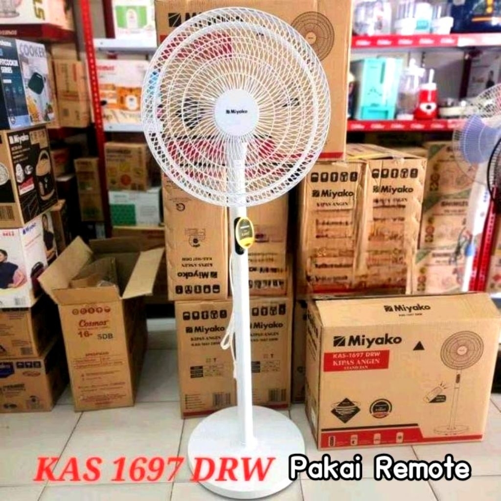 Kipas miyako KAS 1697 DRW Remote / kipas angin miyako 16 inch berdiri pakai remote / KAS1697DRW / ki
