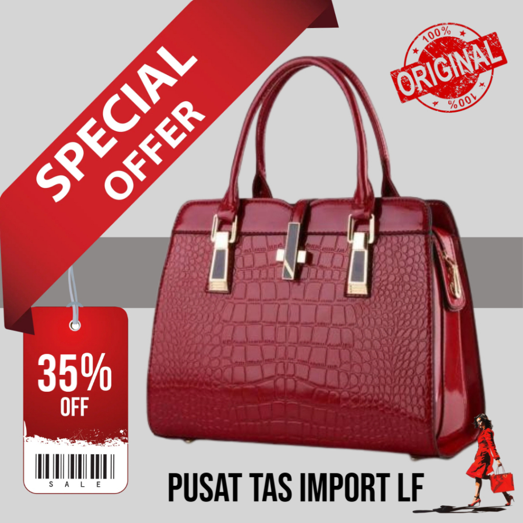 LU17 tas Branded hand Bag Mewah Import Pesta Jinjing Ibu Ibu Wanita Besar TERBARU KEKINIAN