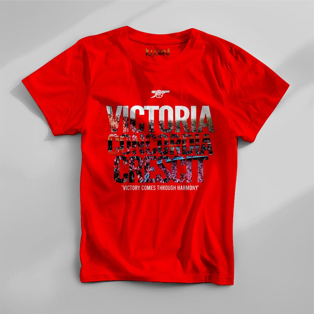Kaos Arsenal BIG SIZE (S-5XL)Kaos The Gunners kaos Victoria Concordia Crescit /Kaos distro bola Arse