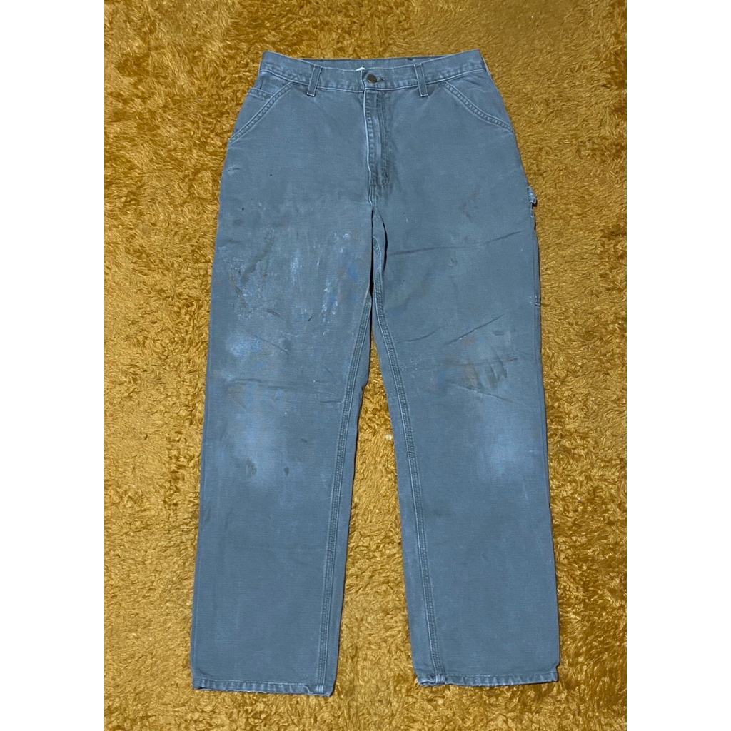 Vintage Faded Grey Carhart Carpenter Golden Size