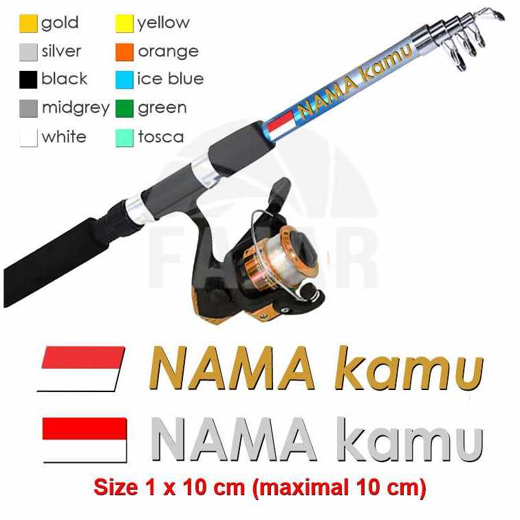 Stiker Nama Joran Cutting Sticker Untuk Pancing