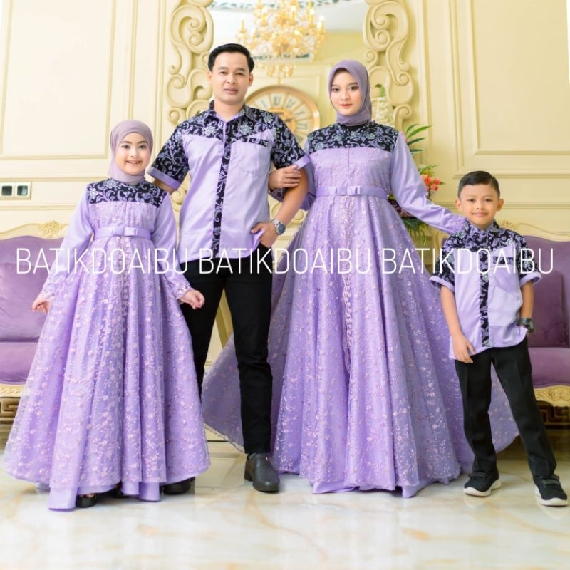 Baju couple pasangan lebaran couple keluarga gamis couple keluarga gaun couple ibu anak gamis brukat