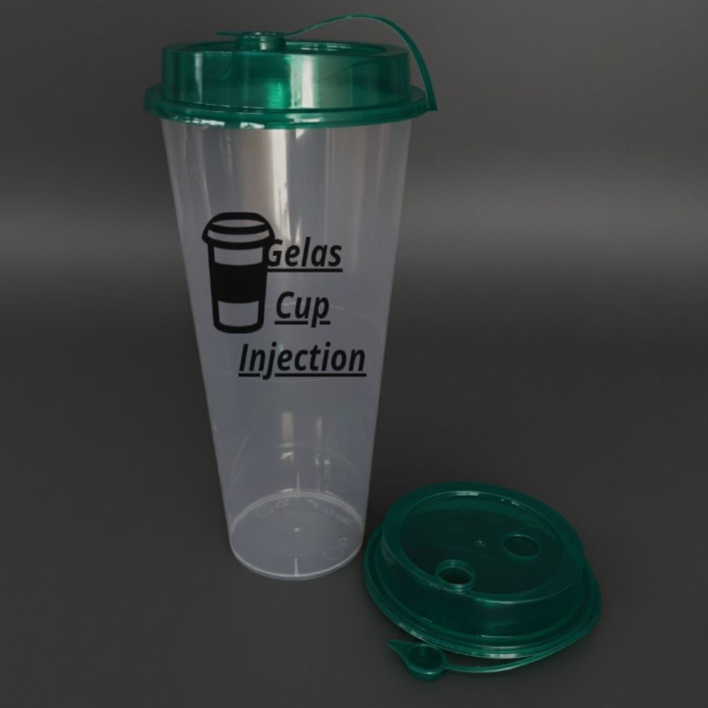 [1000 pcs] Sablon CUP PP Injection 22 Oz//Tutup tali (connected Lid)