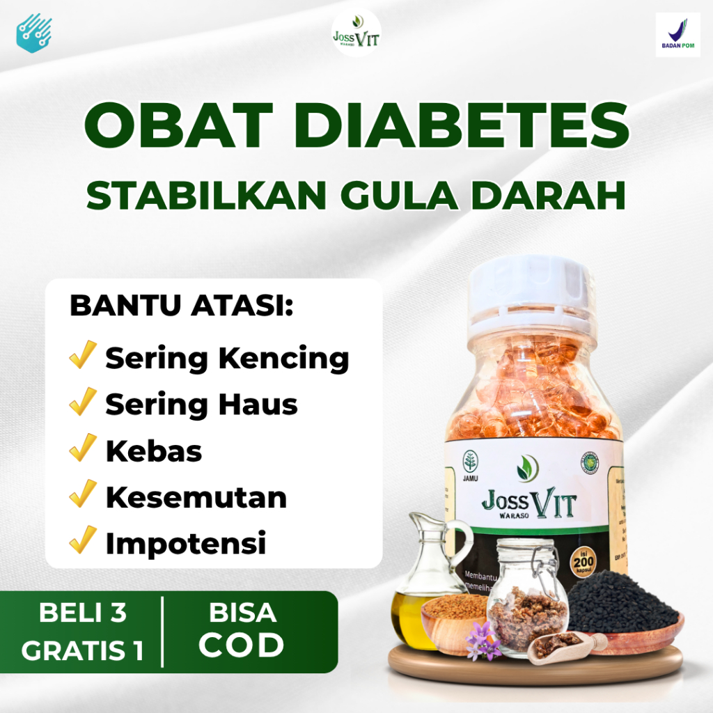 Joss Vit Obat Herbal Diabetes Atasi Gula Darah Tinggi Dan Impoten Karena Diabetes - Bisa COD