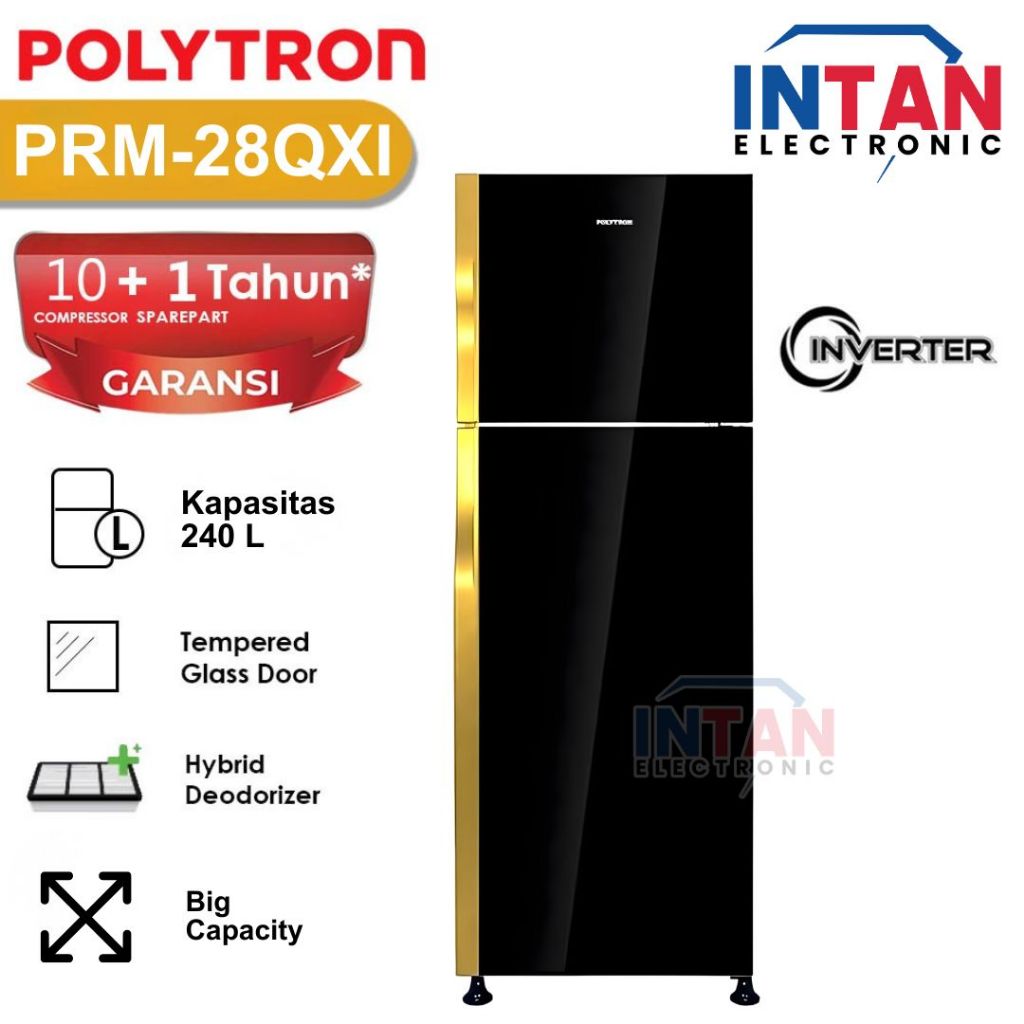 KULKAS POLYTRON 2 PINTU INVERTER BELLEZA 3 PRM-28QXI PRM28QXI (MEDAN)