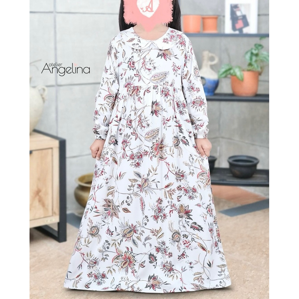 [SIAP KIRIM] LITTLE SARAH DRESS ETHEREAL FLORA WHITE SIZE 4-6Y 6-8Y 8-10Y BY ATELIER ANGELINA