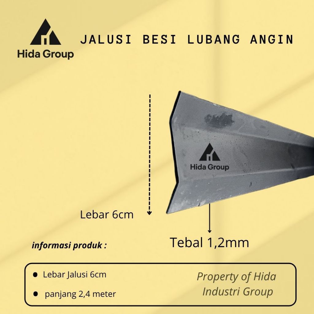 (PROMO) Jalusi Besi | Lubang Angin | Jalusi Pintu besi | Tebal 1,2mm Panjang 2,4m