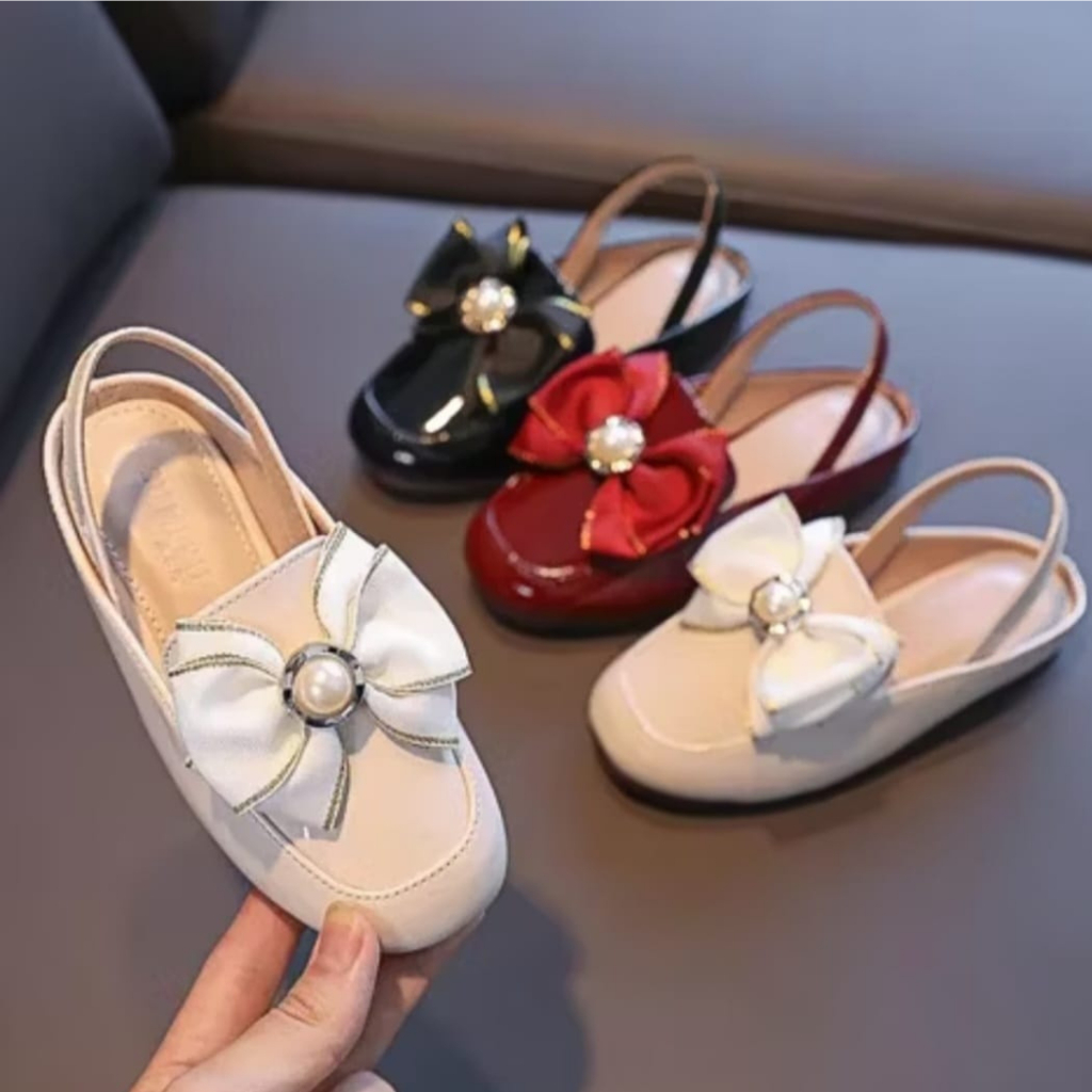 Sandal selop anak perempuan viral terlaris 2023 / Sandal anak perempuan model pita mutiara tali bela