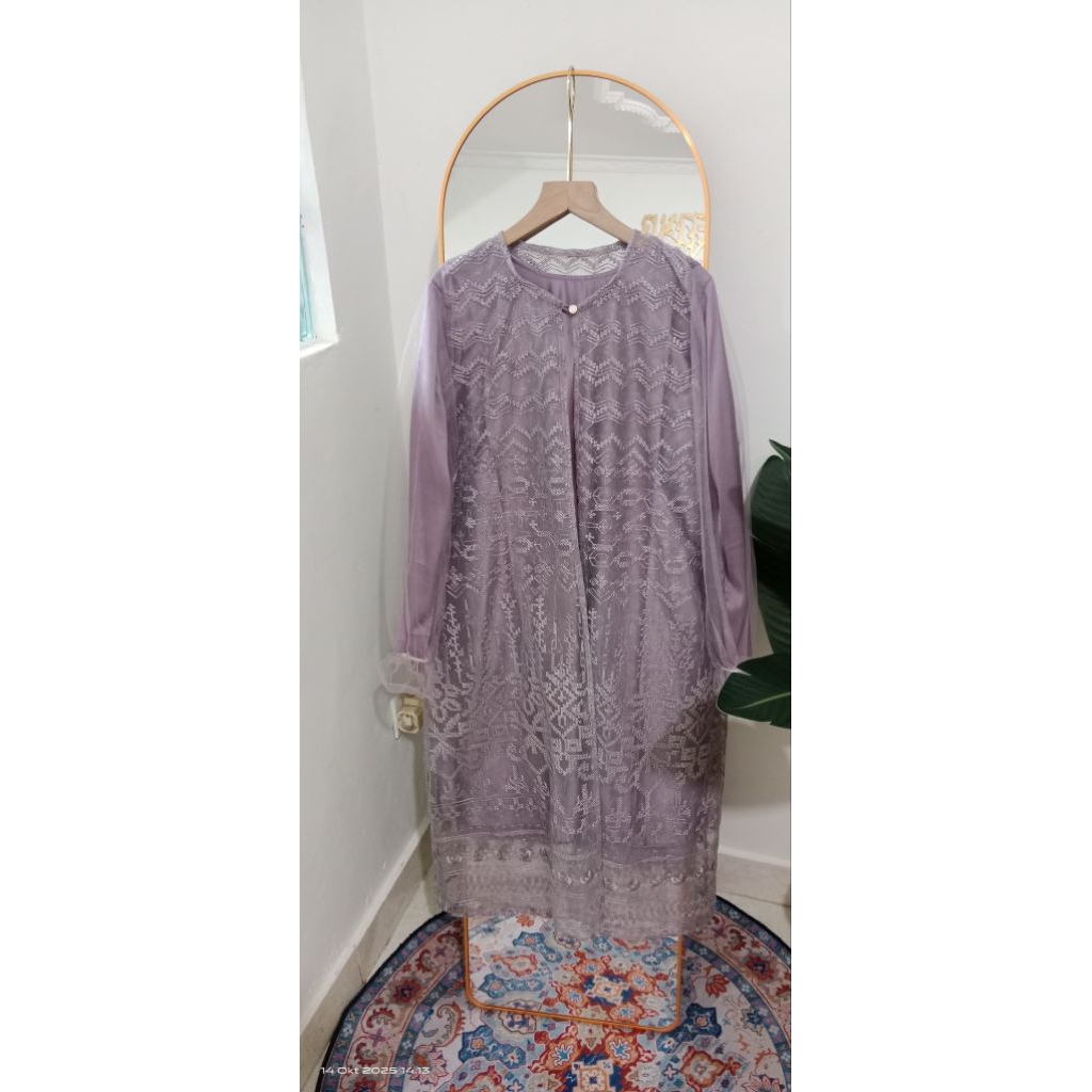 atasan tunik brokat mewah PRELOVED
