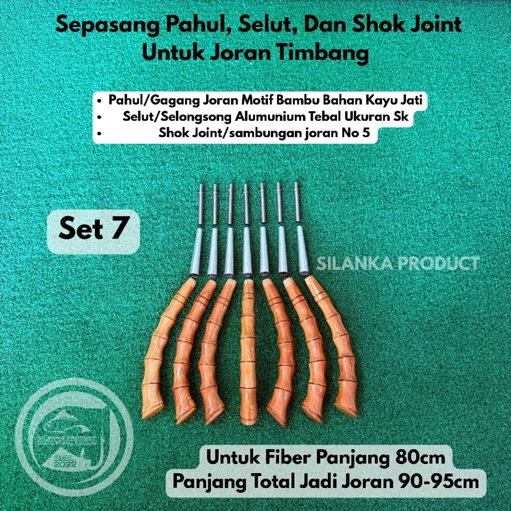 Sepasang Pahul, Selut dan Shok Joint Untuk Joran Timbang Cabut pahul untuk piber 80cm / joran Cabut 