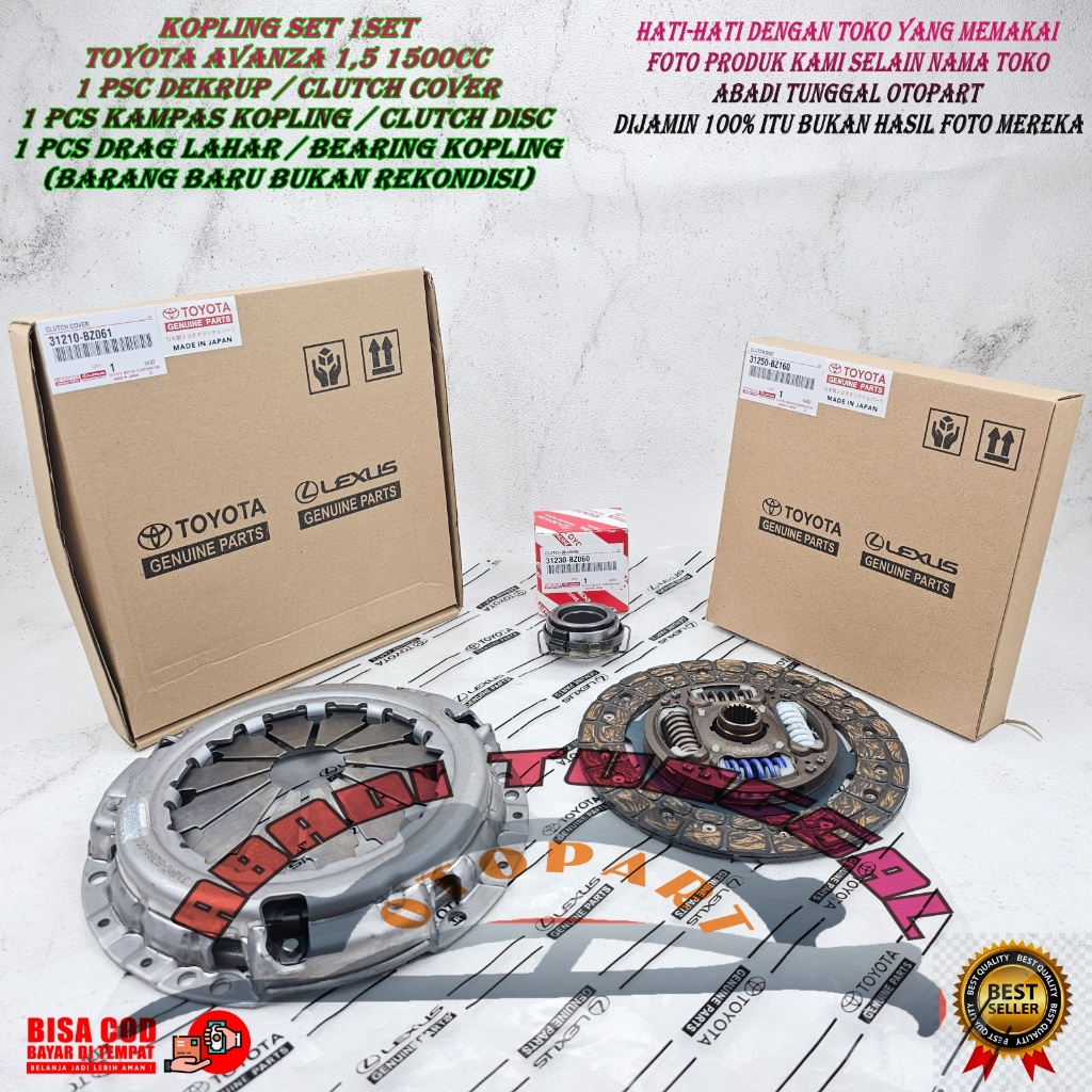 KOPLING SET 1SET PLAT KOPLING, BEARING KOPLING, DEKRUP AVANZA 1.5 RUSH VELOZ