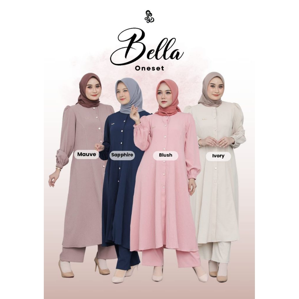 Lina Livia - Bella One Set Celana | Bahan Pandora Crinkle | Gallery fashionku pkl