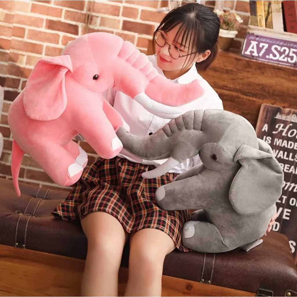 Mainan Boneka Gajah tatto JUMBO 65cm gajah super jumbo berlabel SNI hadiah ulang tahun
