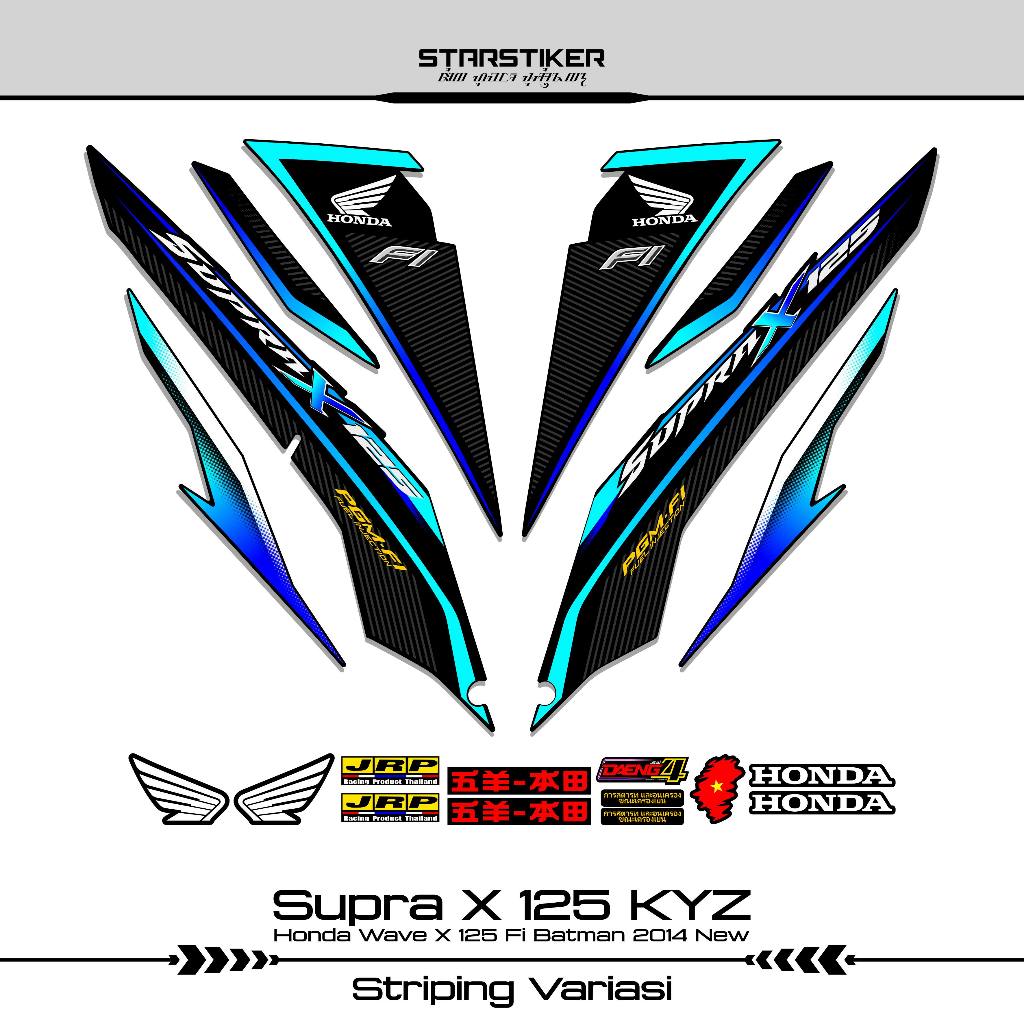 STRIPING SUPRA X 125 FI K124 STIKER STICKER HONDA SUPRA KYZ NEW FI 2014 2018 ORI PRINTING WAVE 125R