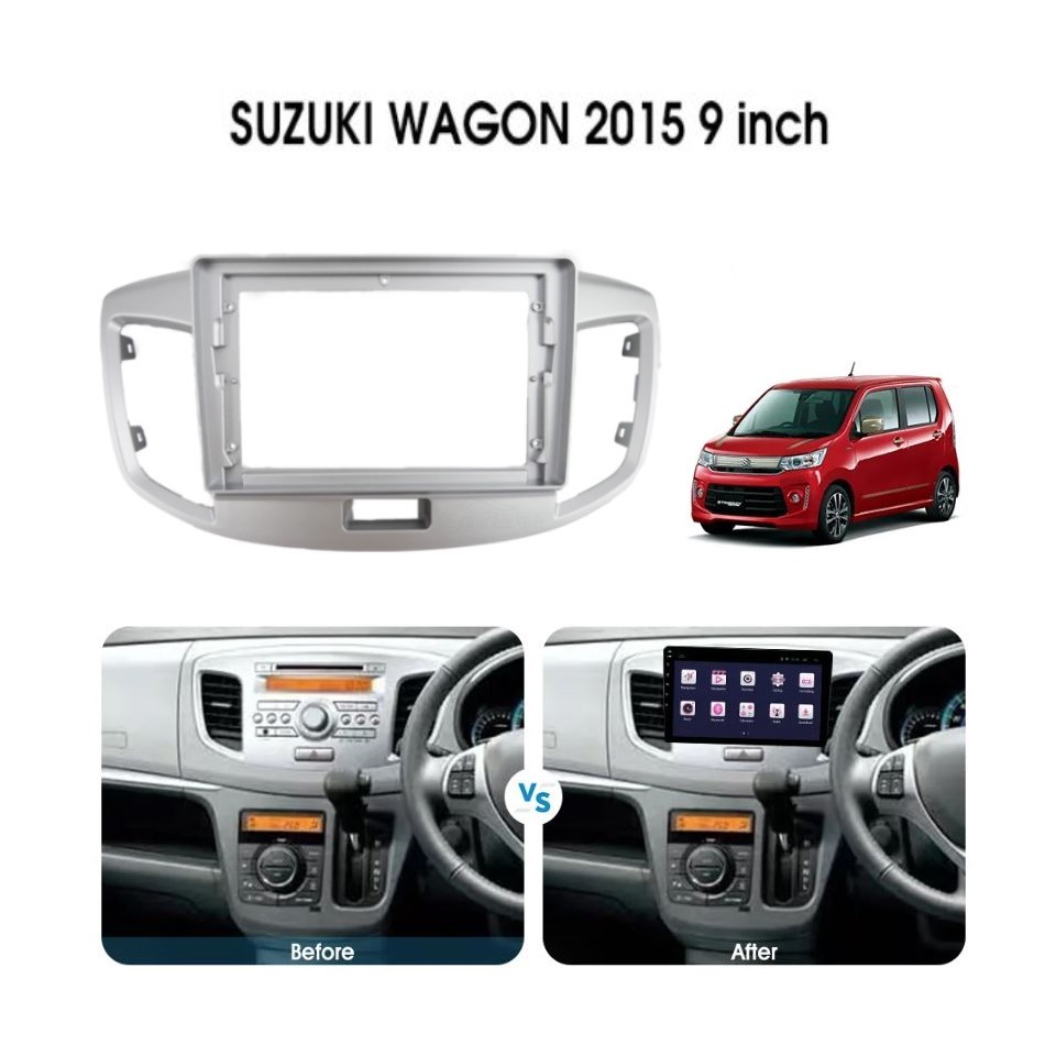 frame headunit ANDROID 9 inch Suzuki Wagon R 2015