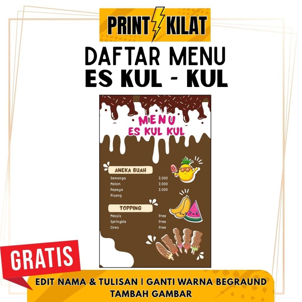 TERLARIS - DAFTAR MENU ES KUL KUL