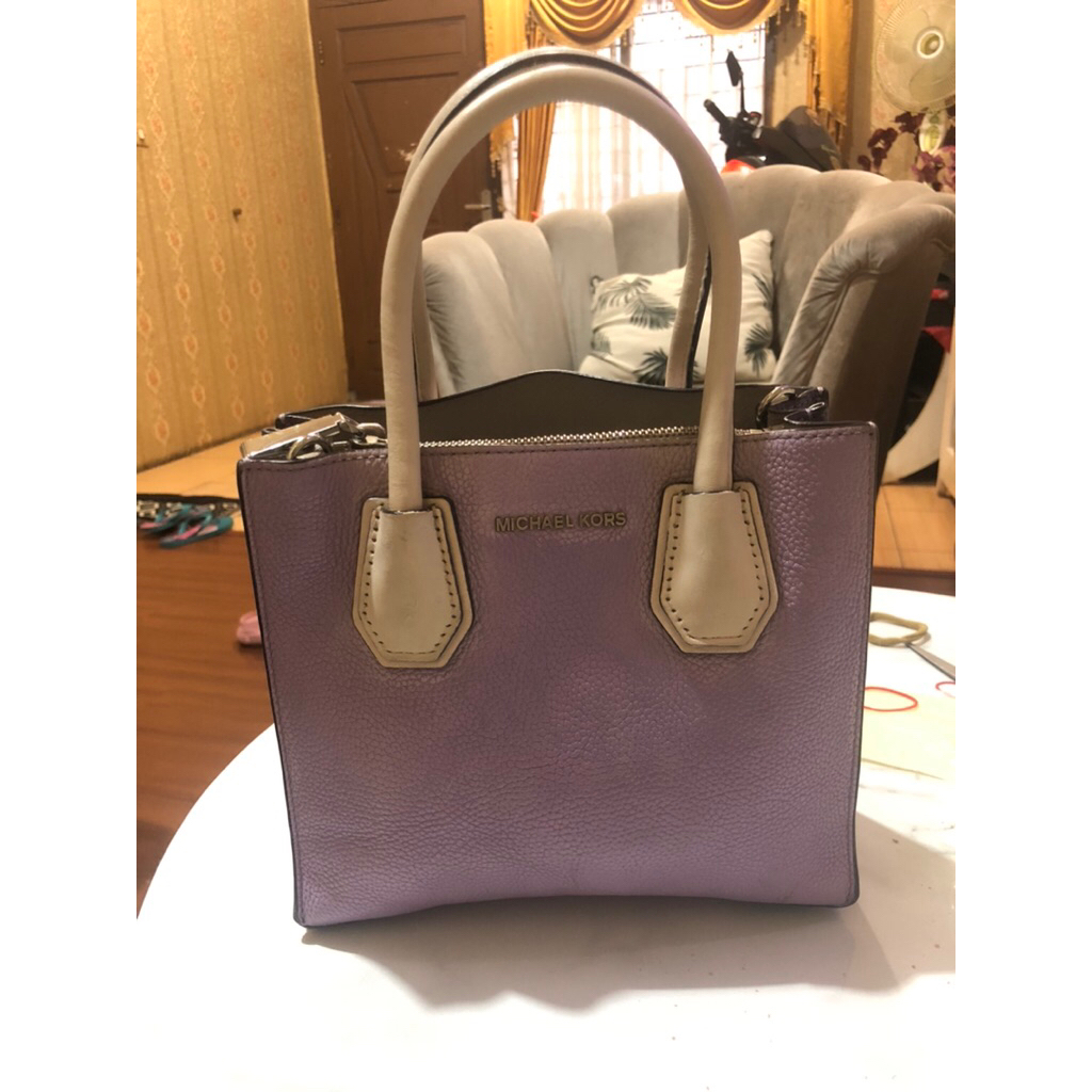SLING BAG MK MICHAEL KORS UNGU WANITA
