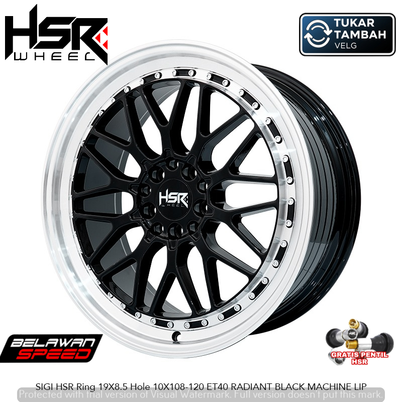 VELG MOBIL HSR SIGI RING 19 PCD 10X108-120 BMW: Seri 1, Seri 3, Seri 5 DLL R19 TOKO PELK KALISARI