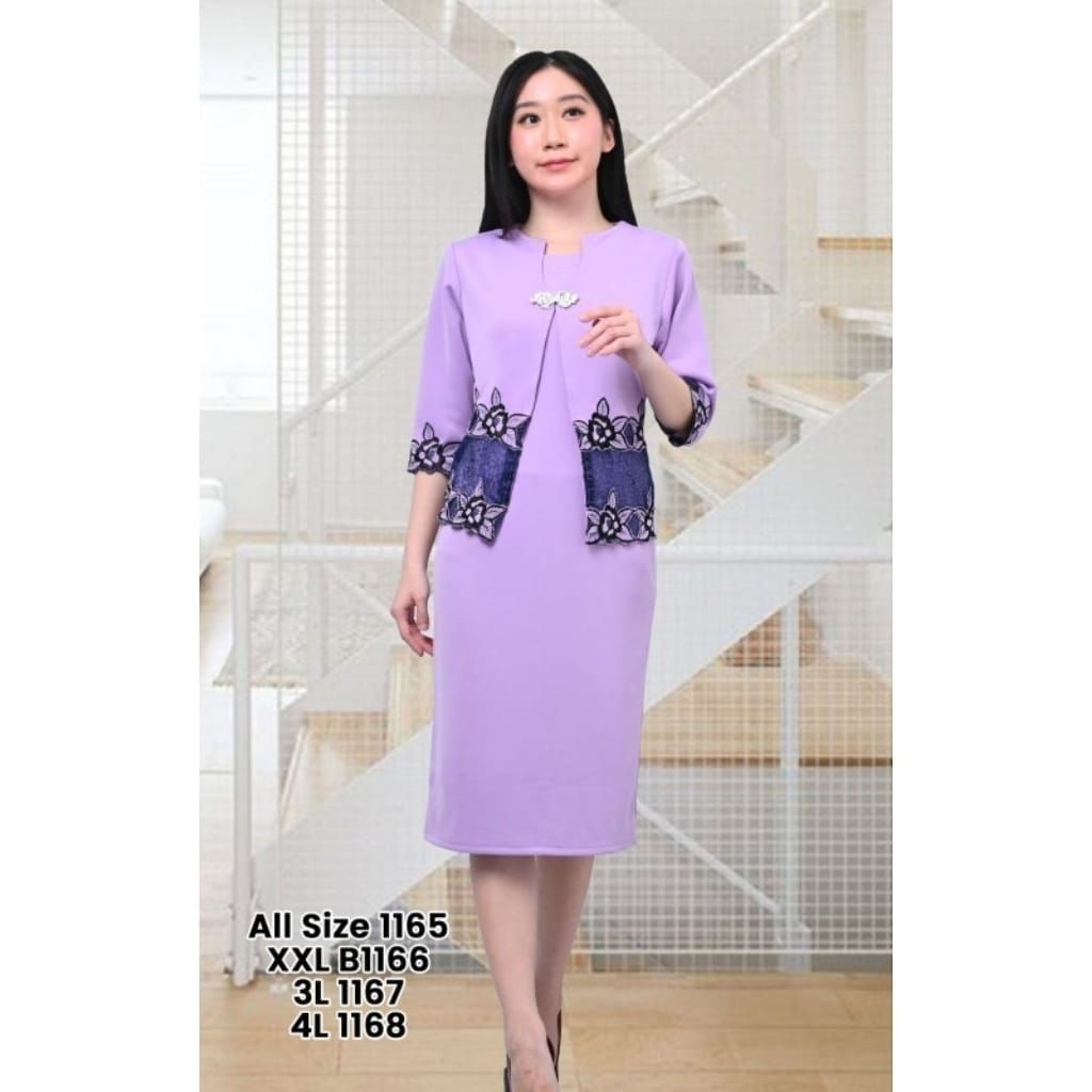 Dress scuba bordir premium