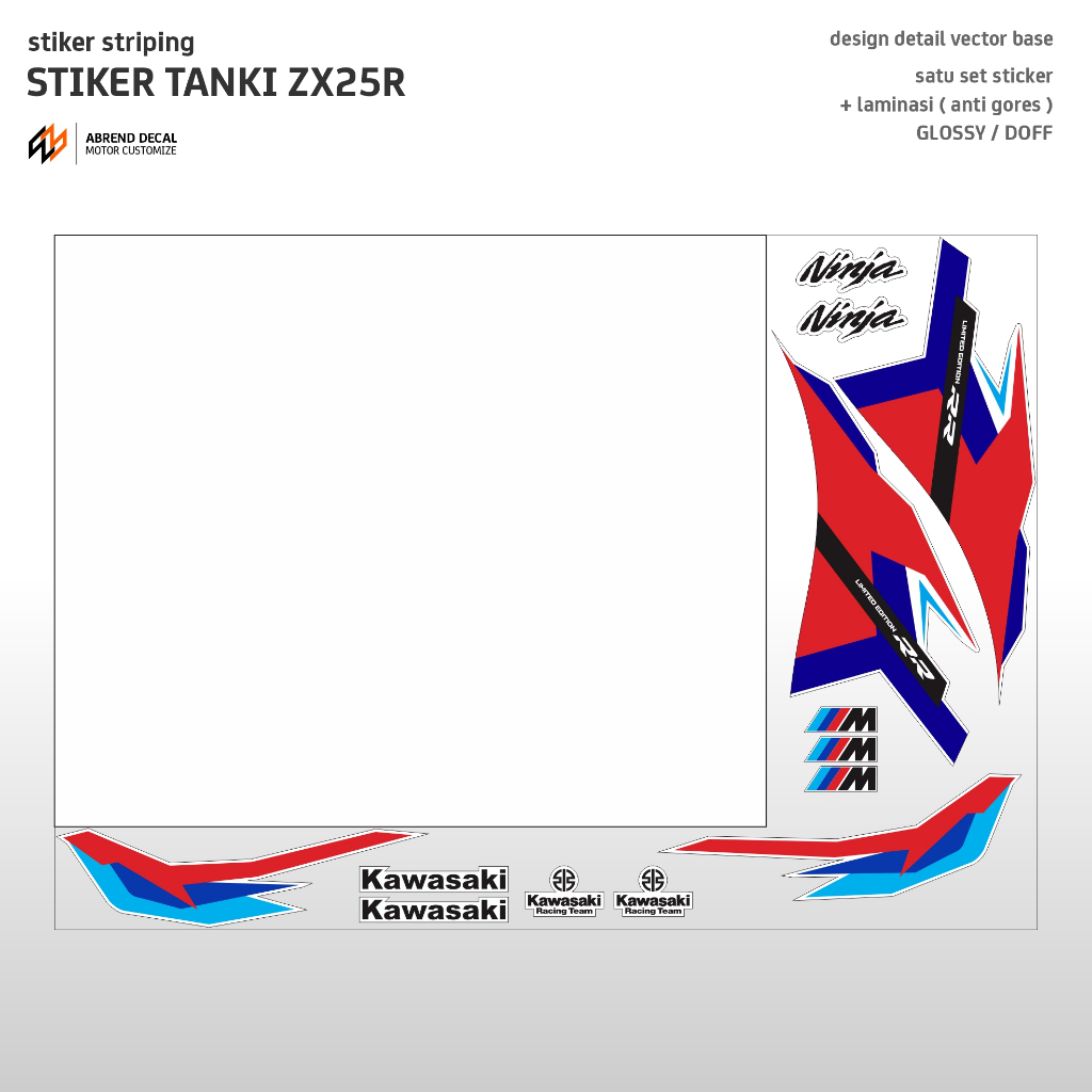 STIKER TANKI ZX25R REQUEST BMW