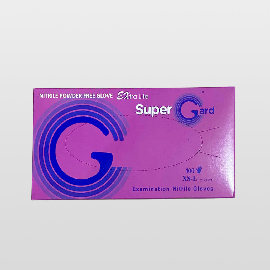 GLOVE SUPER GARD SARUNG TANGAN EXAMINATION NITRILE GLOVES