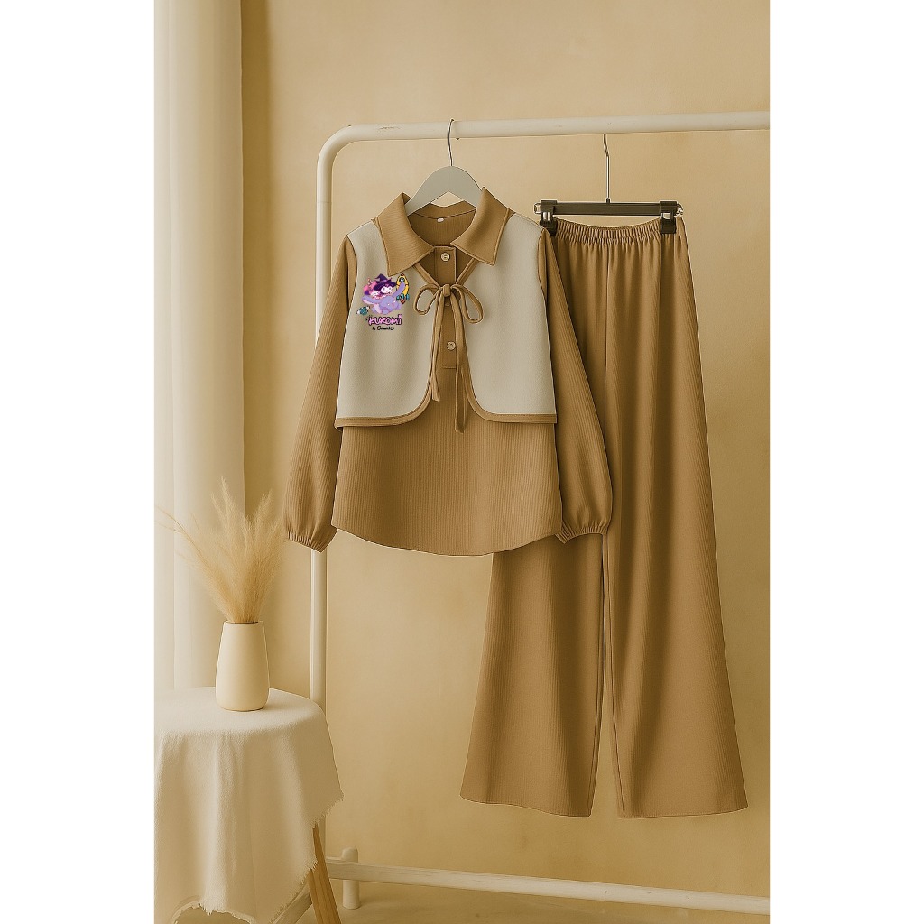 Wanset Umur 1-17 Tahun Set Rok Setcelan Tanggung 1Stel Baju Anakk Setelan Remaja Perempuan 5-12Thn S