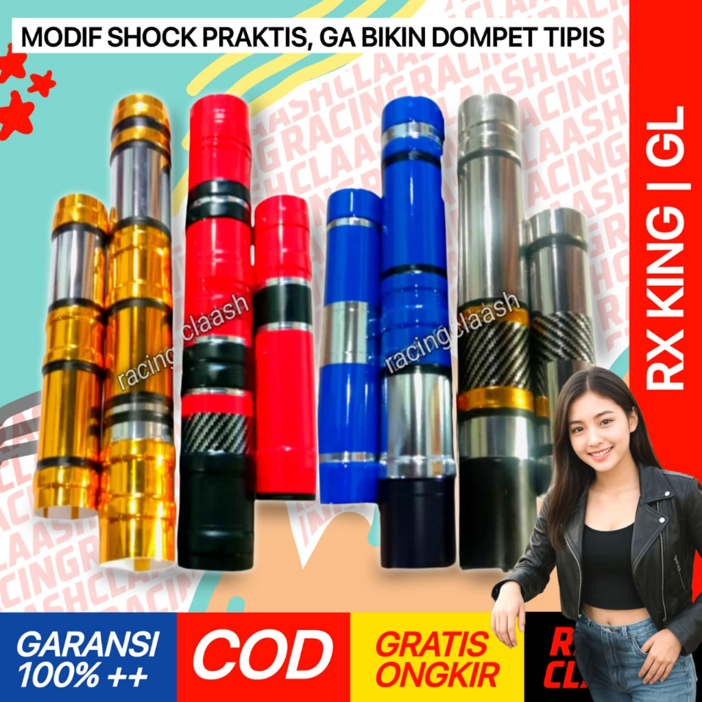 Racing Claash Cover Shock Depan Rx King GL Cover Shok Skok Sok Rx King GL Max Pro New Old 5
