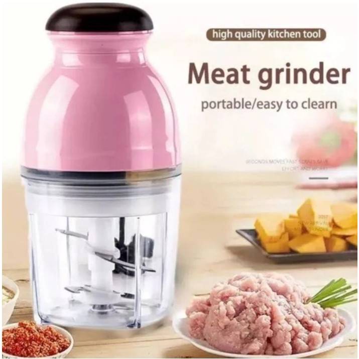Chopper Penggiling Daging Serbaguna  -  Blender Capsule Portable mini 3 mata Pisau Tajam