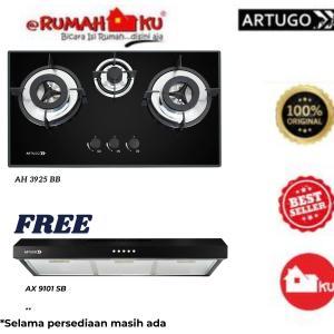 ARTUGO BUILT IN HOB AH 3925 BB KOMPOR TANAM 3 TUNGKU