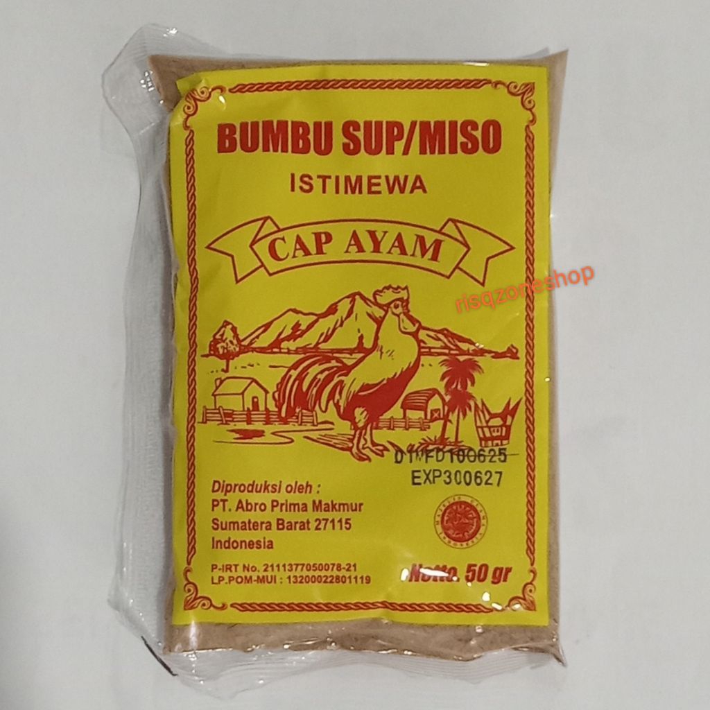 Bumbu SUP / MISO Cap Ayam ABRO Sumbar 50gr