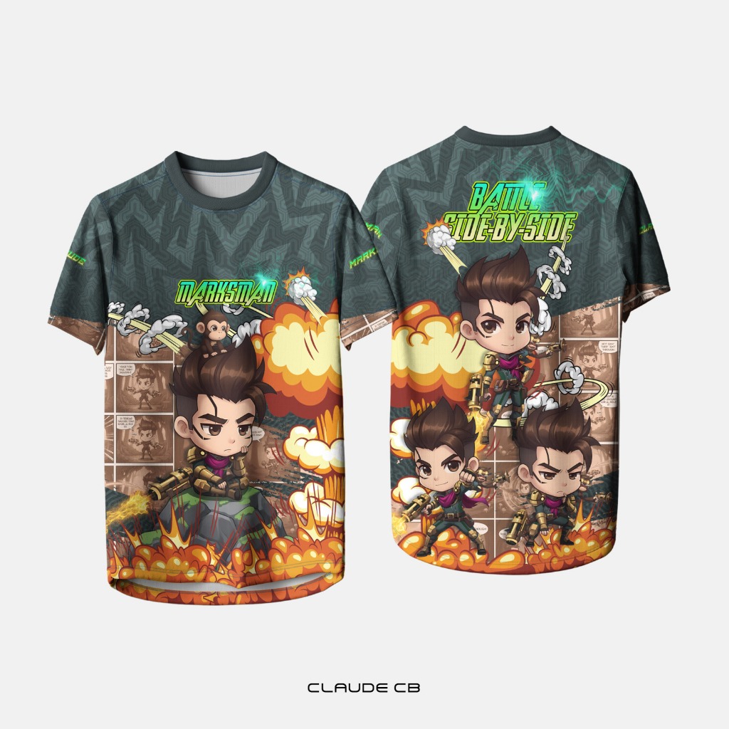 Jersey Harian Drifit 3R Mobile Legend ( Claude CB )