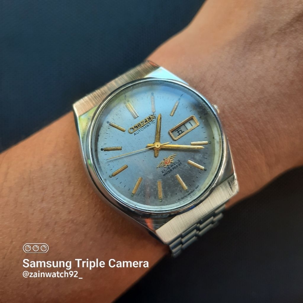 Jam Tangan Pria Citizen Silver Dial Automatic Vintage Original