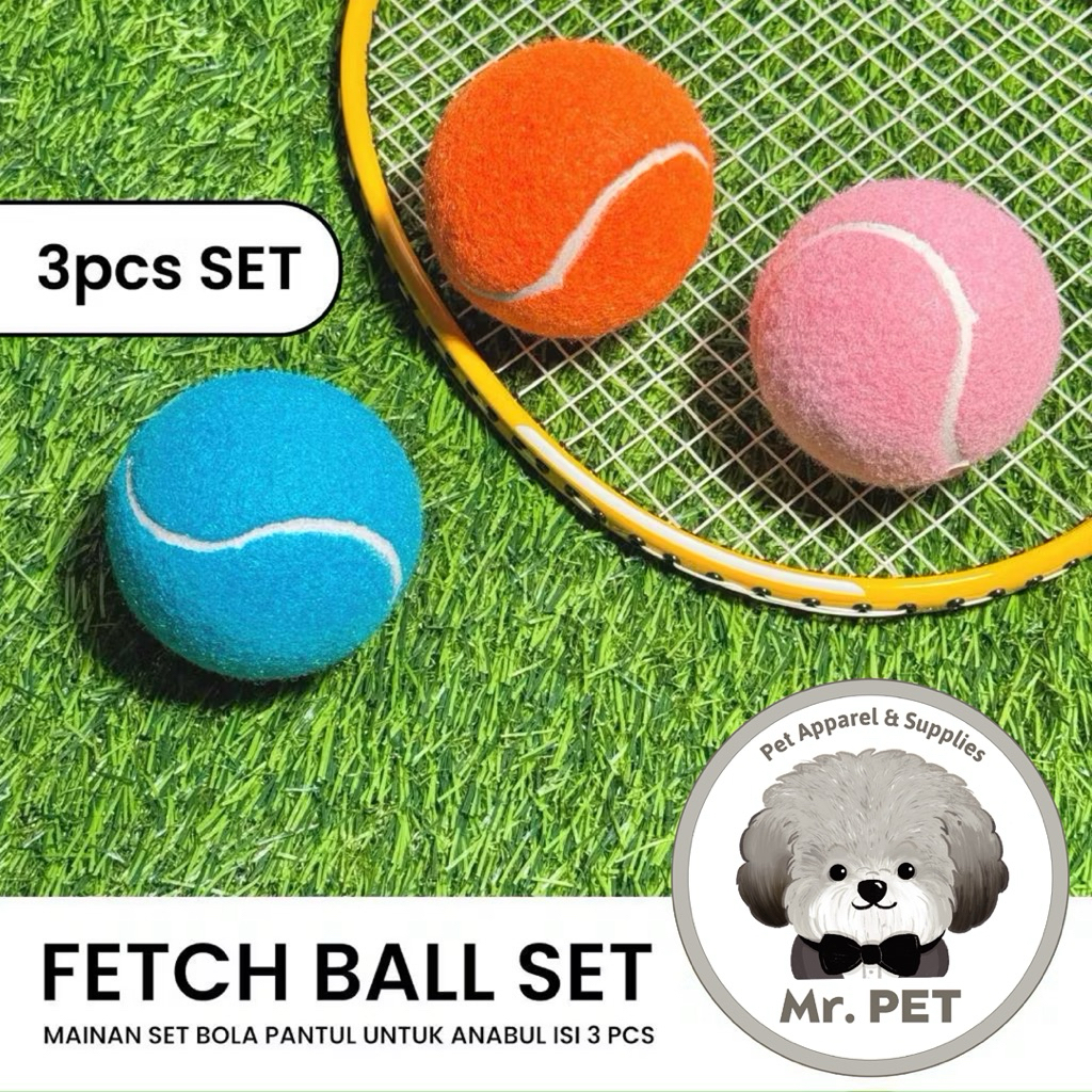 PAWPEEPOO FETCH BALL TOYS MAINAN BOLA ANJING DOG FETCH TRAINING BALL