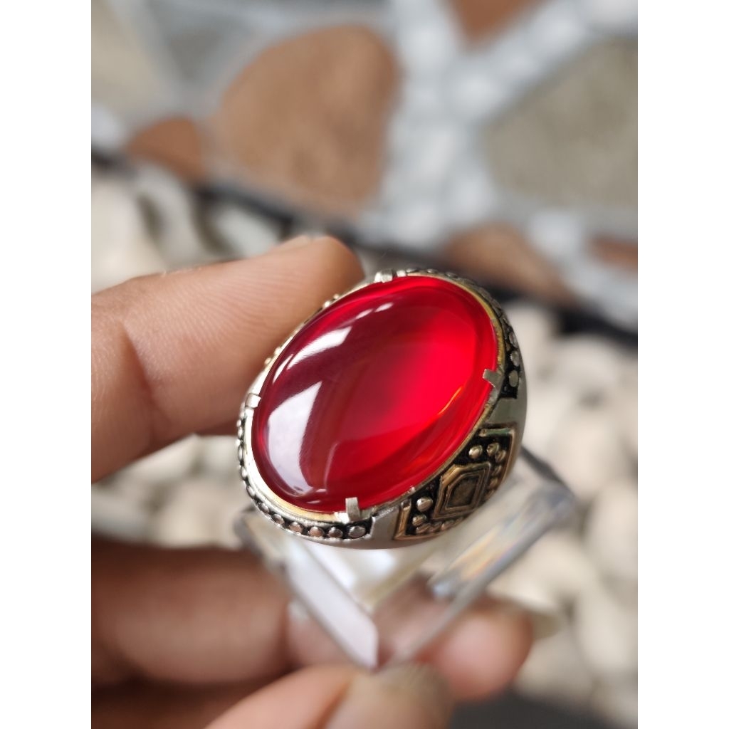 Batu Natural Red Baron Pacitan dengan Memo lab