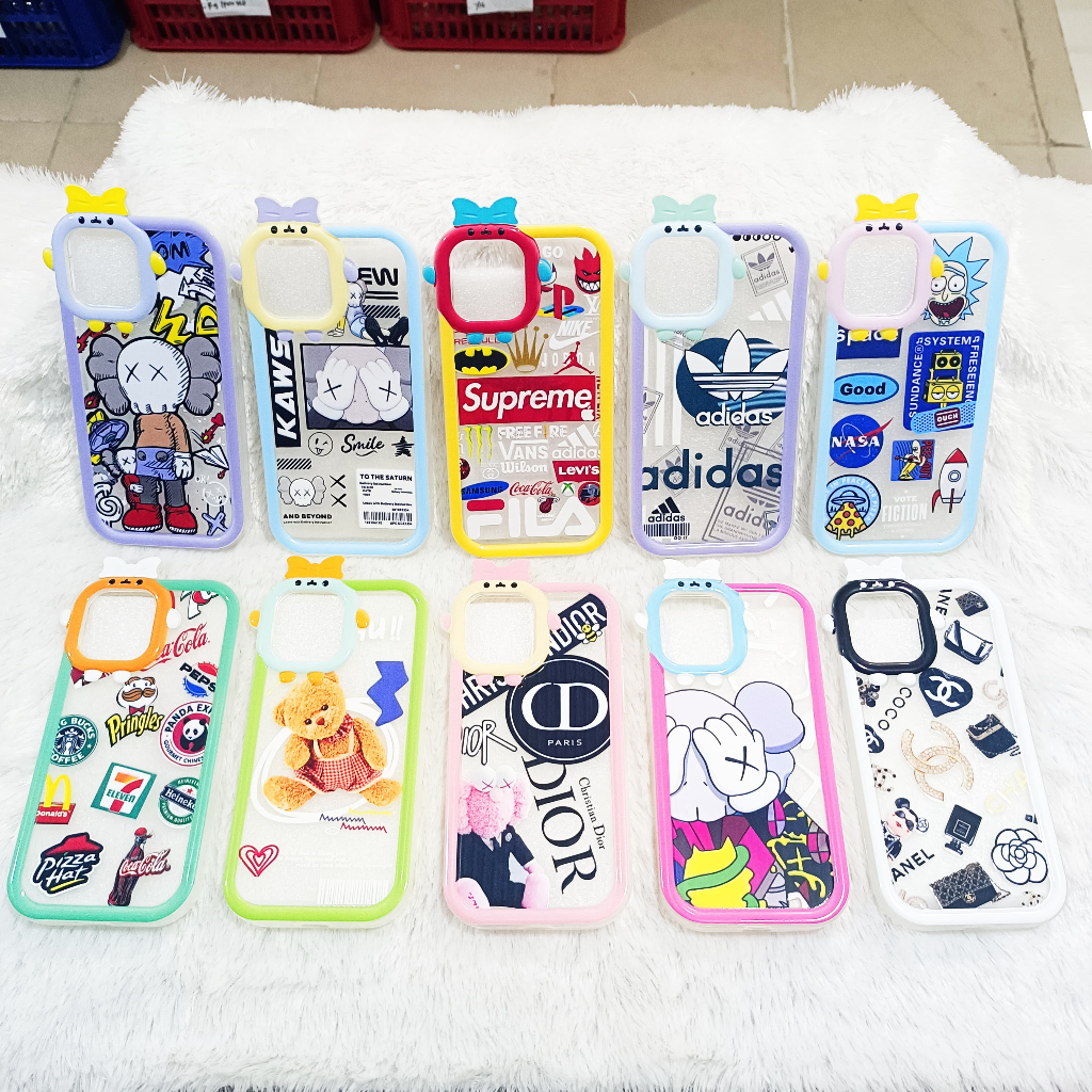 GROSIR [ 10 PCS ] SOFTCASE BEARBRICK TEDDY IPHNE SAMSUNG REDMII CASING MOTIF LUCU TIMBUL PITA