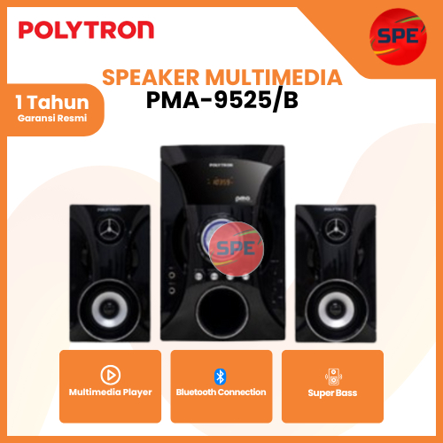 SPEAKER MULTIMEDIA POLYTRON PMA 9525 /B GARANSI RESMI (MEDAN)