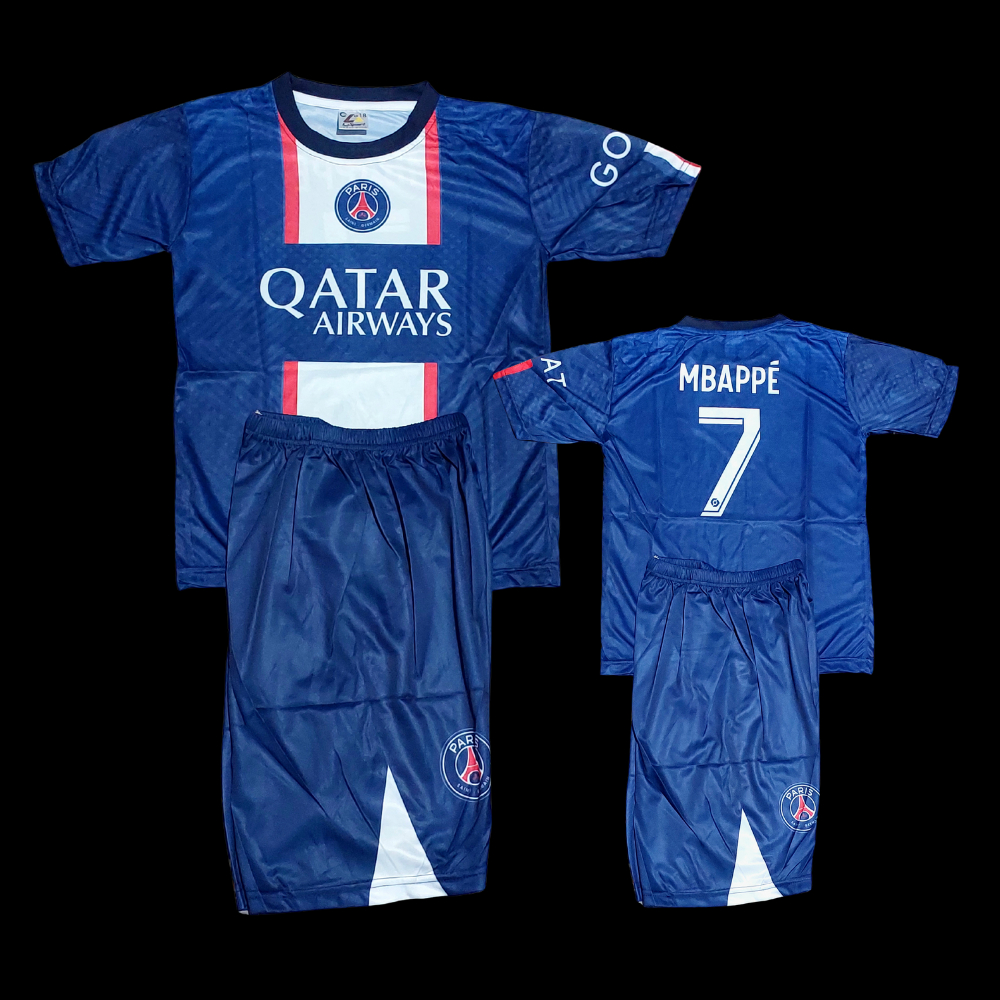 SETELAN BAJU BOLA ANAK PSG MBAPPE PRINTING UMUR 2-12THN