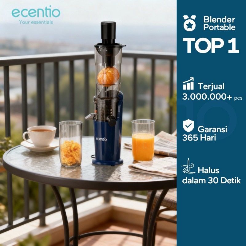 [Multifungsi] ecentio slow juicer 82mm blender caliber multifungsi blender tanpa ampas bear 550ML+60