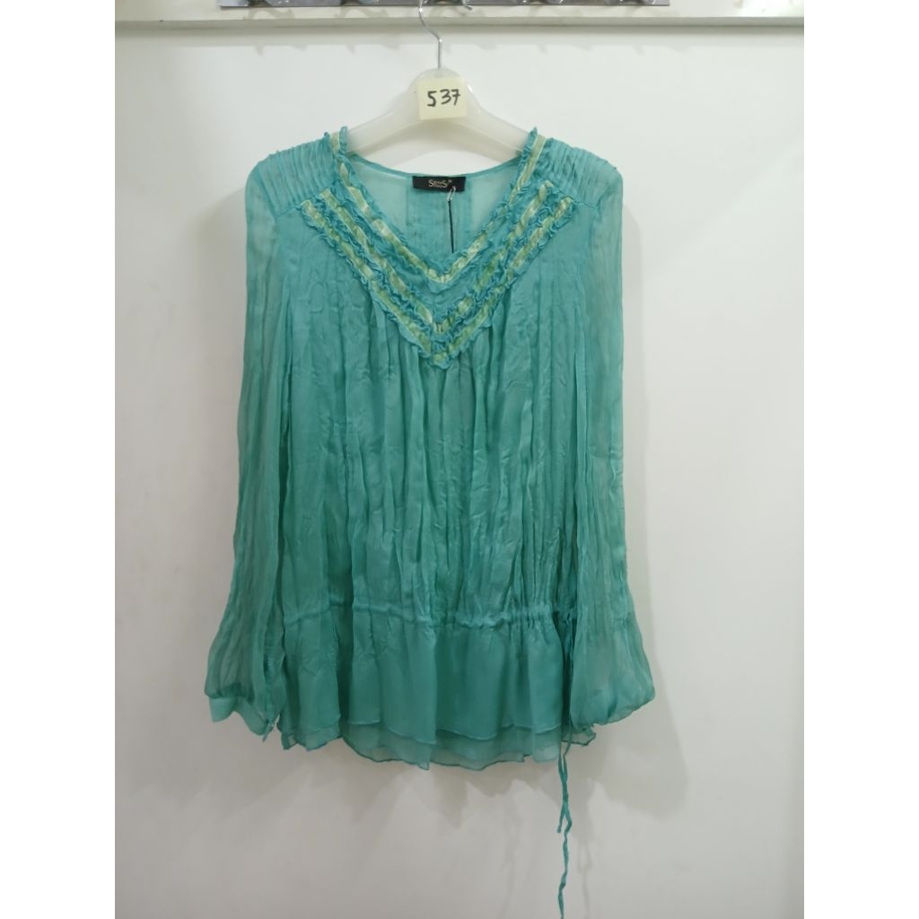 (537) ATASAN HIJAU TOSCA RENDA