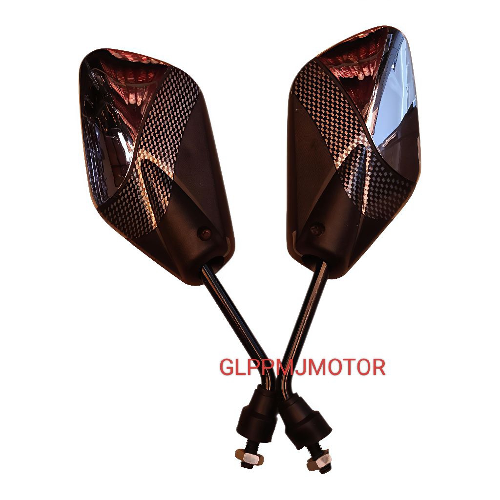 Spion Shogun 125 Sp Standar Hitam Carbon Crom Krom Krum Variasi Sepasang Untuk Semua Motor Smash Sog