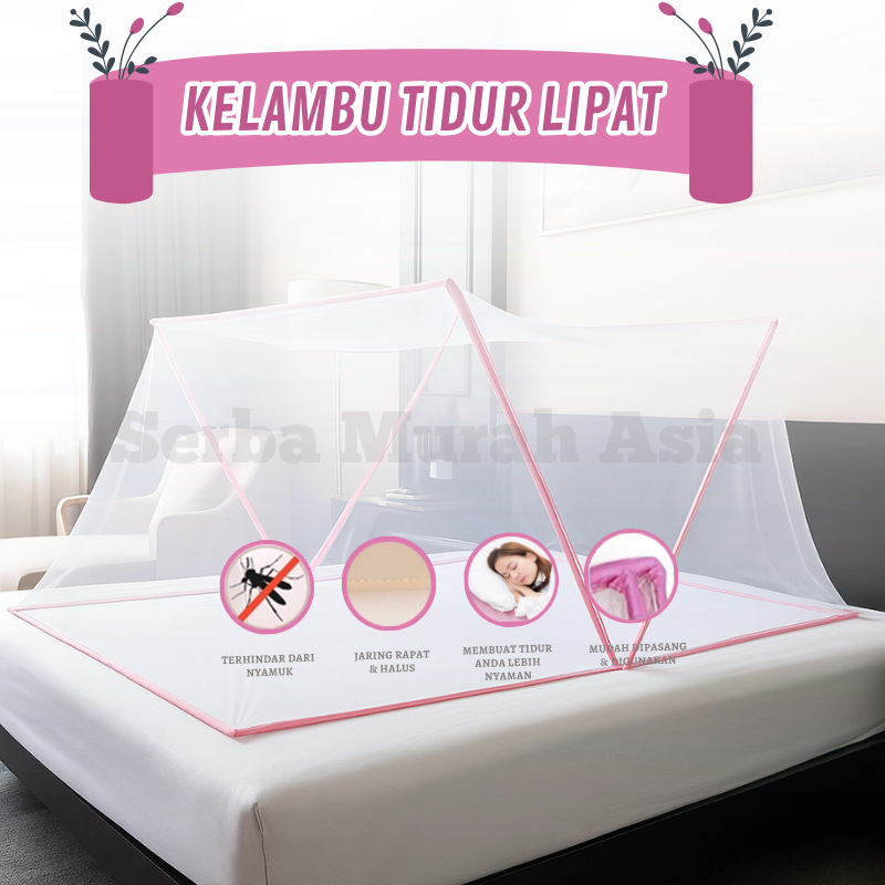 Kelambu Kotak Anti Nyamuk / Kelambu Kotak Lipat Portable Semua Jenis Ukuran / Kelambu Nyamuk Kotak /